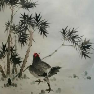 竹子撩鸡