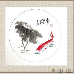 彩绘粉笔画头像