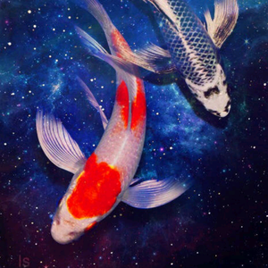幻想飞像太空的鱼儿头像